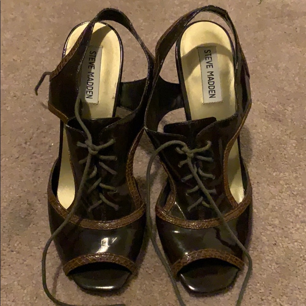 Steven Madden Brown Lace Heels